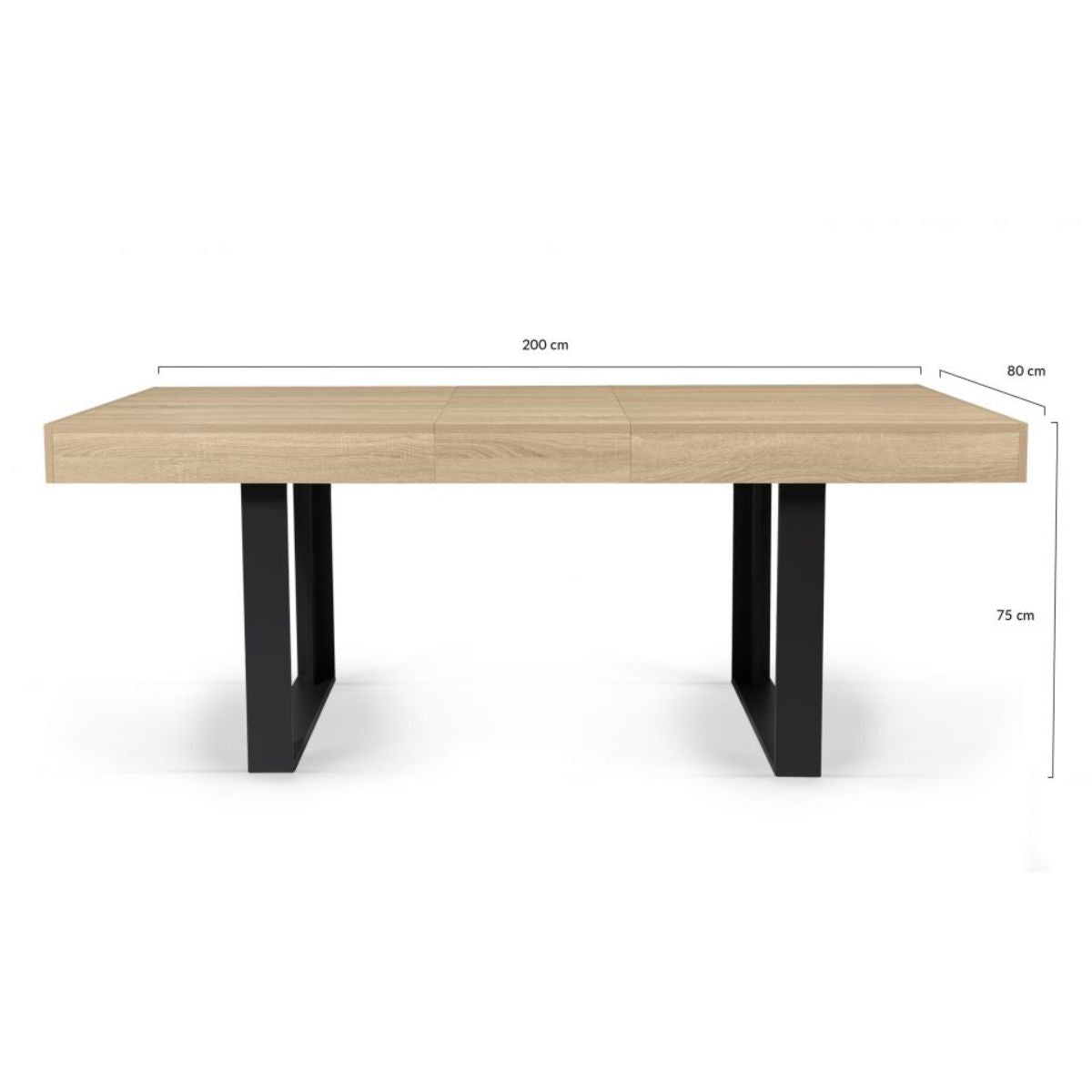 Table repas extensible Brixton 160cm à 200cm