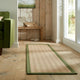 Tapis de couloir kira jute et vert 60x230cm