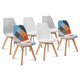 Lot de 6 chaises Suedia (2 Blanc, 2 gris, 2 patchwork)