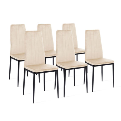 Lot de 6 chaises Jade creme