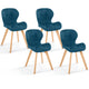 Lot de 4 chaises Gatsby bleu canard