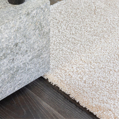 Tapis shaggy epais creme