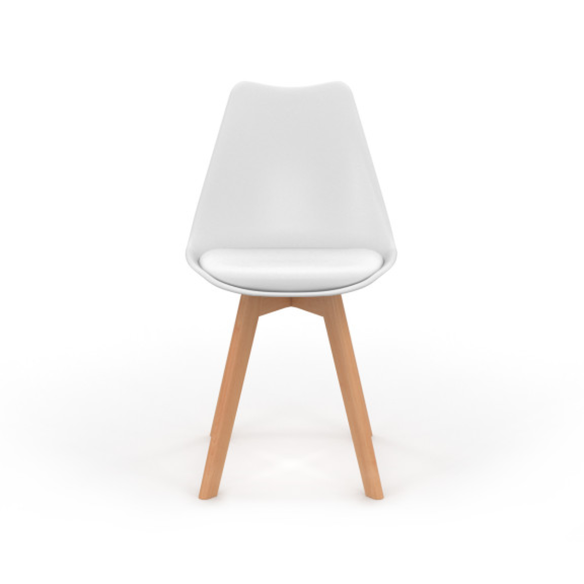 Lot de 6 chaises scandinaves Nordia Blanches