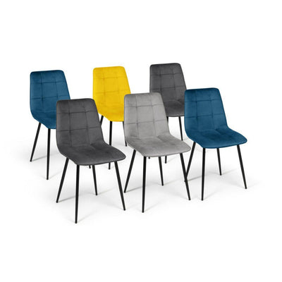 Lot de 6 chaises Linda mix couleurs