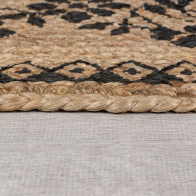 Tapis Jute Beige et noir Maisie 120x170cm