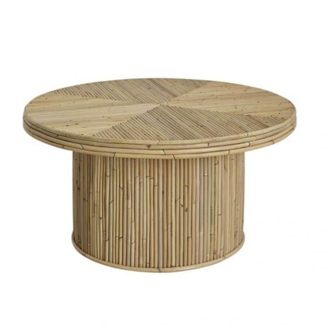 Table basse ronde en rotin diametre 80cm