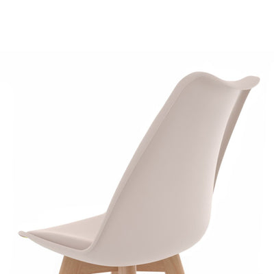 Lot de 4 chaises scandinaves Nordia beige