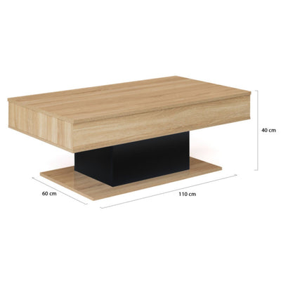 Table basse Tania avec plateau relevable