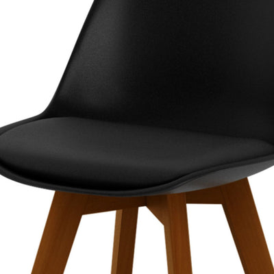 Lot de 4 chaises scandinaves Brava noir