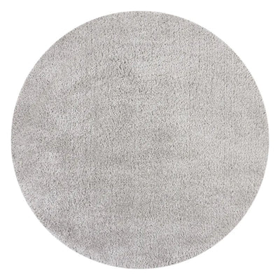 Tapis shaggy rond gris 133x133cm