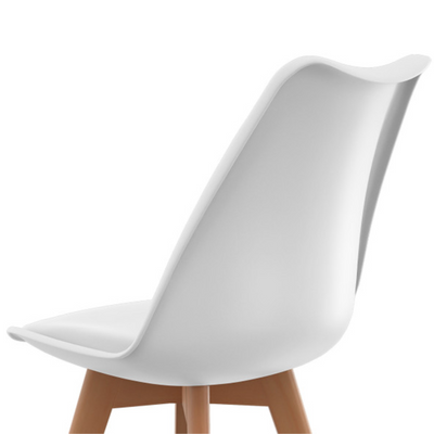 Lot de 6 chaises scandinaves Nordia Blanches