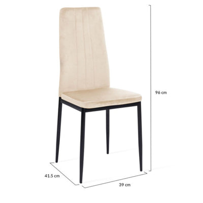 Lot de 6 chaises Jade creme