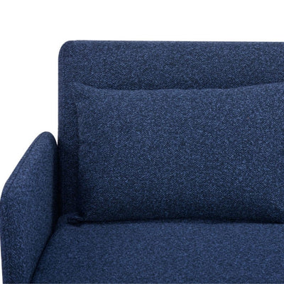 Canapé convertible 2 places BELUSHI en tissu bouclette Bleu L120cm