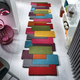 Tapis de couloir graphique multicolore 60x300cm