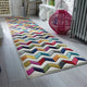 tapis de couloir multicolore