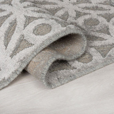 Tapis Clarissa gris argenté 80x150cm