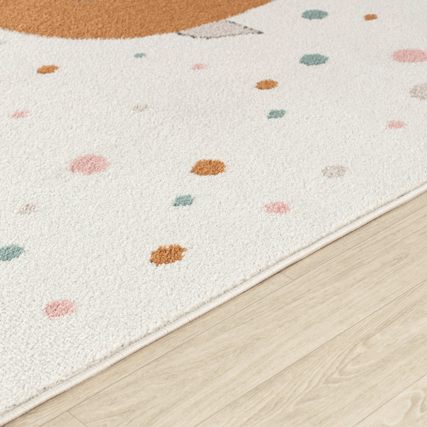 Tapis Enfant Oiseaux Jaune/Bleu/Marron Breda