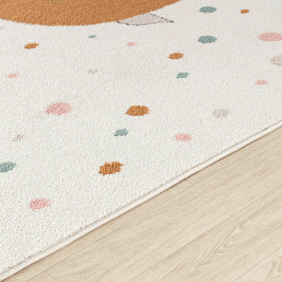 Tapis Enfant Oiseaux Jaune/Bleu/Marron Breda