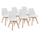 Lot de 6 chaises scandinaves Nordia Blanches