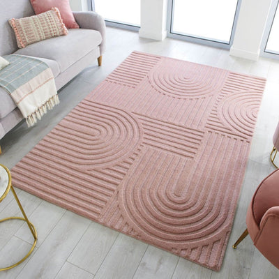 tapis-laine-rose