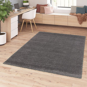 tapis poils longs - cloud. Vue 6 du tapis montrant des détails angle.#couleur_anthracite