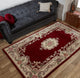 tapis en laine rouge et beige pas cher